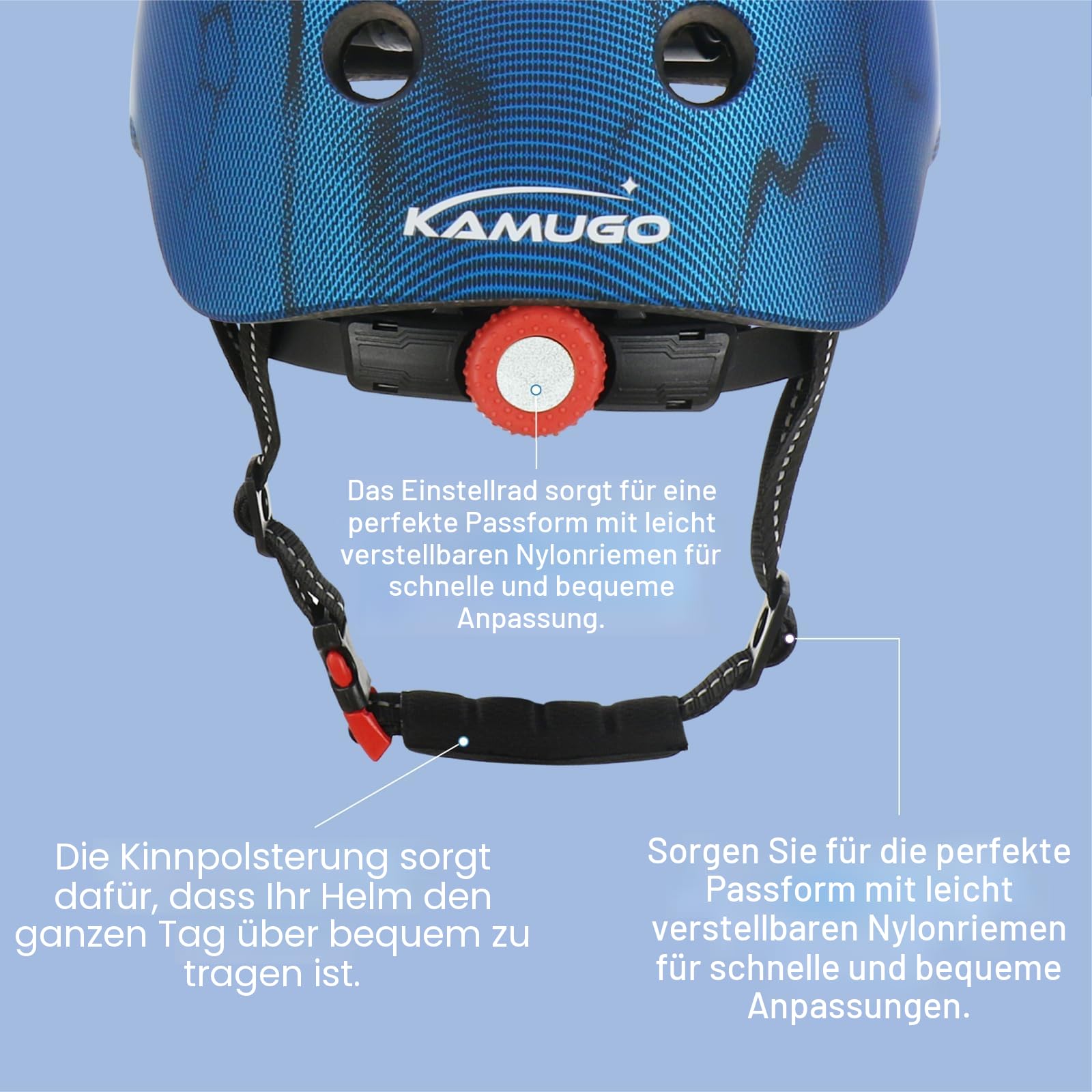 KAMUGO Kleinkind-Fahrradhelm-Set, Kinderhelm für Jungen und Mädchen im Alter von 1–8 Jahren, mit Schutzausrüstung, Knie-, Ellenbogen-, Handgelenkschoner für Roller, Skate, Fahrrad, Skateboard
