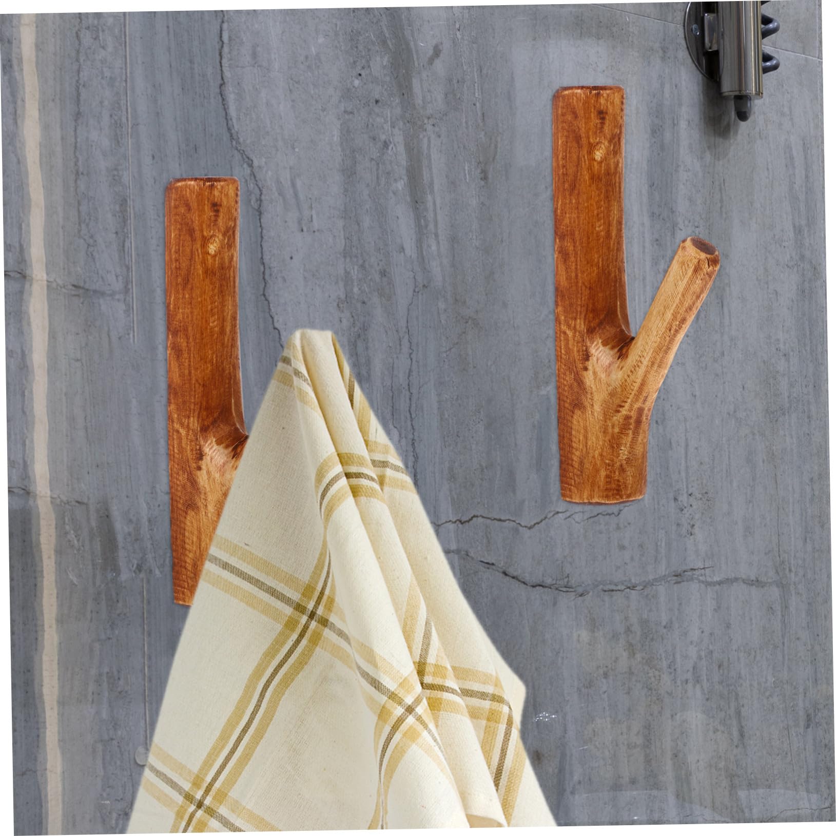 BESPORTBLE Gancho de Pared Vintage Rama de Árbol Madera Maciza Adhesivo sin Taladro Gancho para Ropa y Llaves Diseño Rústico para Hogar y Oficina Marrón