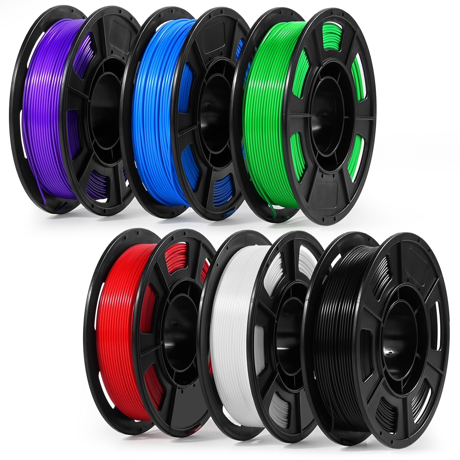 Dynta PLA 3D Printer Filament 1.75mm – 6 Color Pack (250g x 6), Tangle-Free & Consistent Printing, Mini Spools for FDM Printers – Compatible with Ender 3, CR-10, Anycubic, FlashForge, and More-image-3