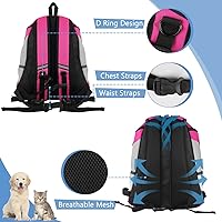 Vista 5 de SMONT Dog Backpack Carrier Pet Lightweight Dog Carrier Backpack Small Dog Front Backpack Breathable Dog Carriers for Small Dogs with Safety Belt for