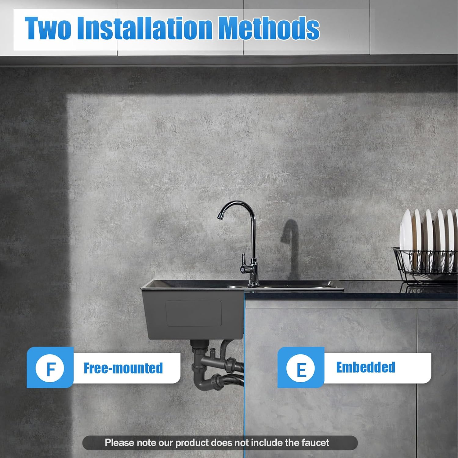 30inch Double Bowl Drop-in/Topmount Kitchen Sink, Stainless Steel Kitchen Sink with Drainage Pipes and Fruit Baskets for Garage Restaurant Backyard Bathroom Home, 30.7" L X 17" W X 8.26" H