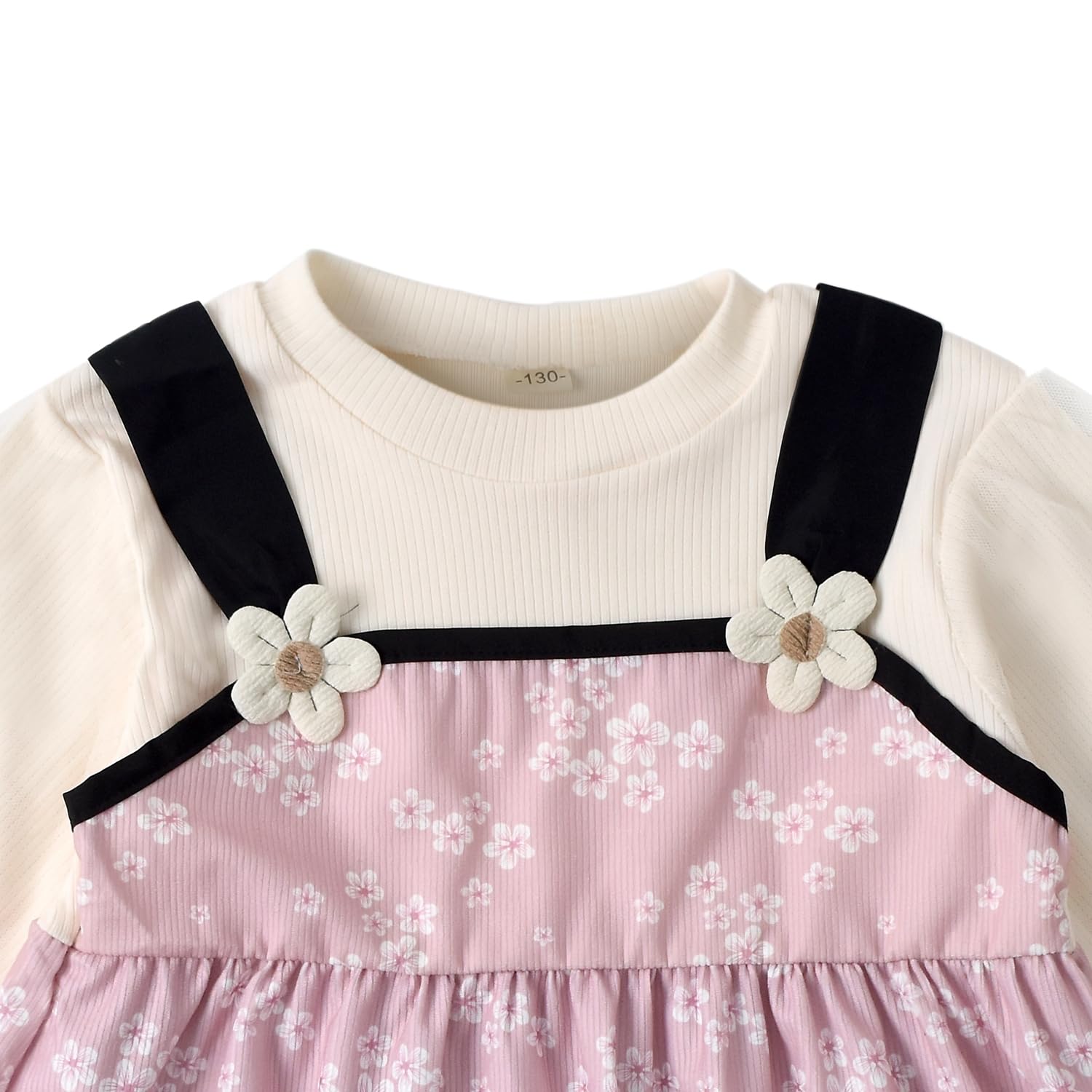Bold N Elegant - Be Bold Inside & Elegant Outside Baby Girl's Mini Skirt Pinafore With Top (BNEKD10144_Pink_6 Months-12 Months) 2