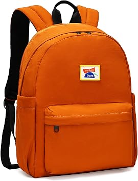 willikiva Kids Backpack for School Boys Girls Teens Toddler Backpack Waterproof Kindergarten Preschool Elementary Bookbag Children Travel BagOrange,Medium