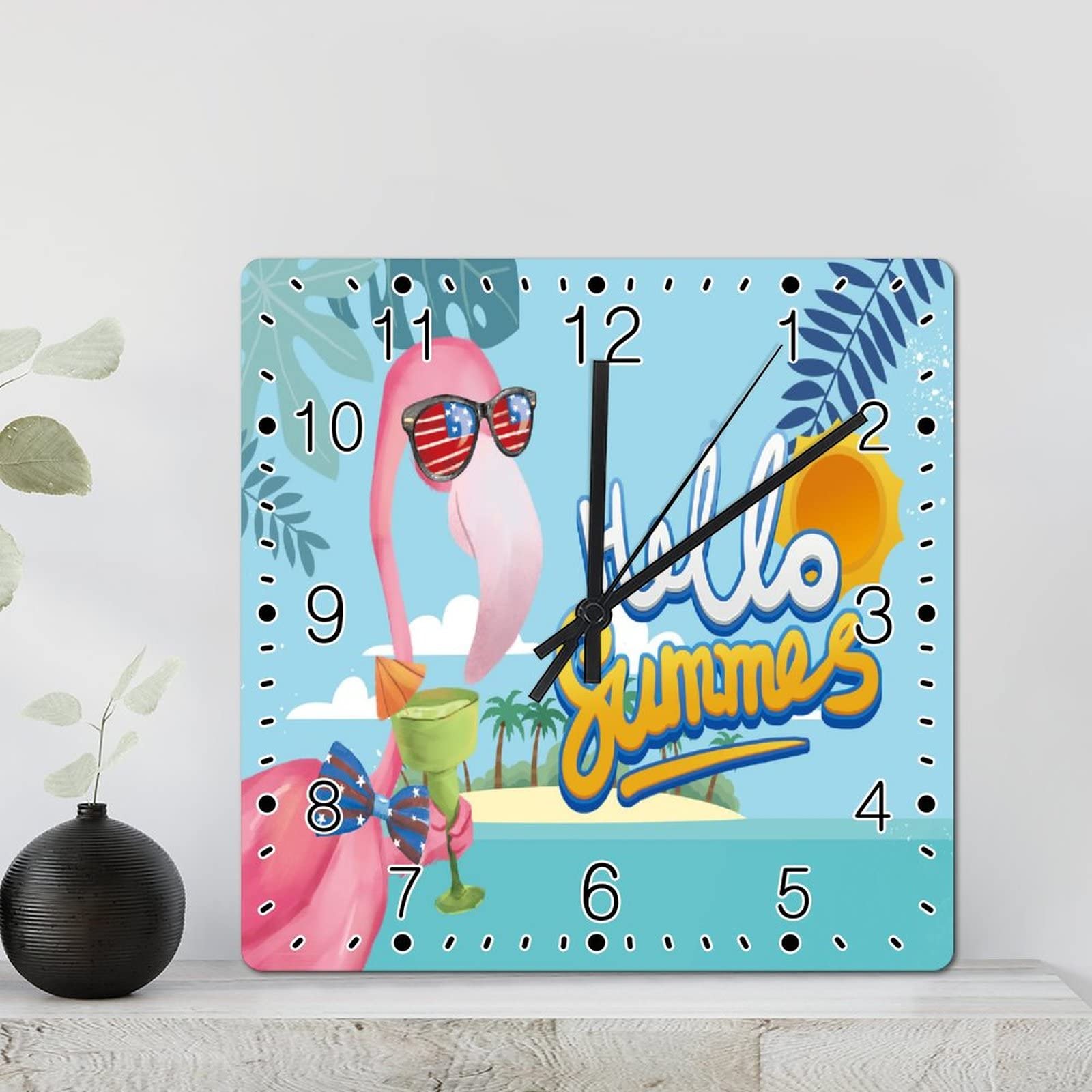 Horloge murale en bois motif exotique, l'idée cadeau idéale pour la maison