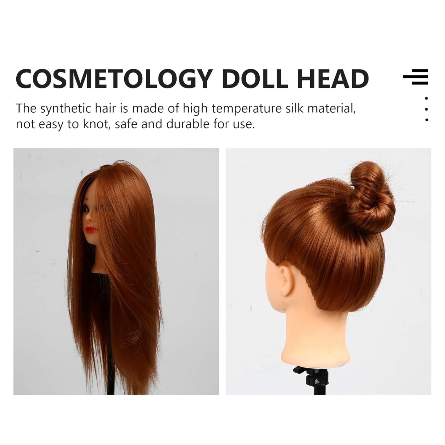 Synthetic Hair Wig Head Mold Bracket for Cosmetology Realistic Mannequin Head