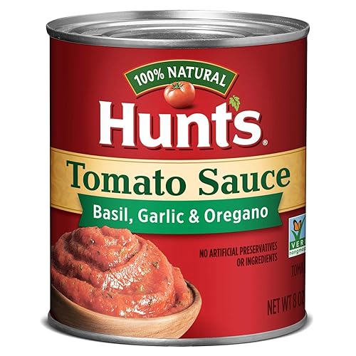 Hunt's Salsa de tomate con albahaca, ajo y orégano, apta para dieta cetogénica, 8 onzas (paquete de 12)