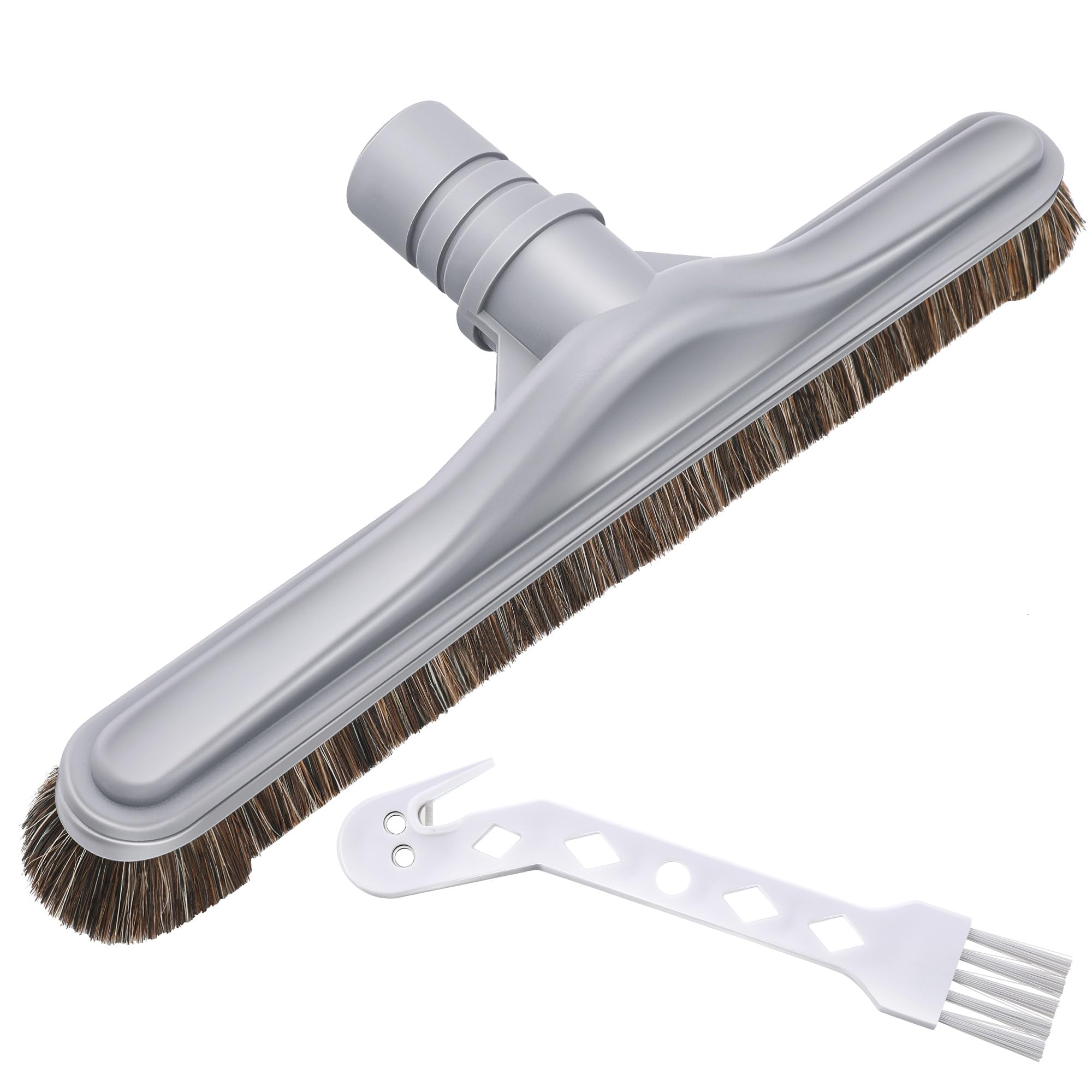 Replacement Floor Tool Compatible with Proteam E-Z Glide Backpack Vacuums 10 QT & 6 QT, Upgraded 14" Hard Surface Floor Tool for Commercial Cleaner Cleaning Brush(Horse Hair Brush,Gray)