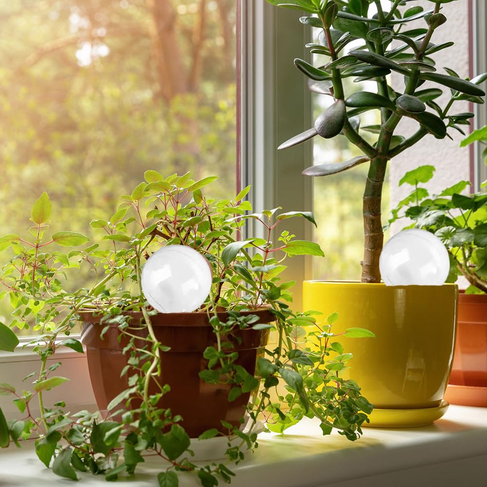Lot de 4 Globe d'arrosage Automatique Boules d'Irrigation pour Plante Transparent Distributeur Eau Plantes pour l'Intérieur l'Extérieur