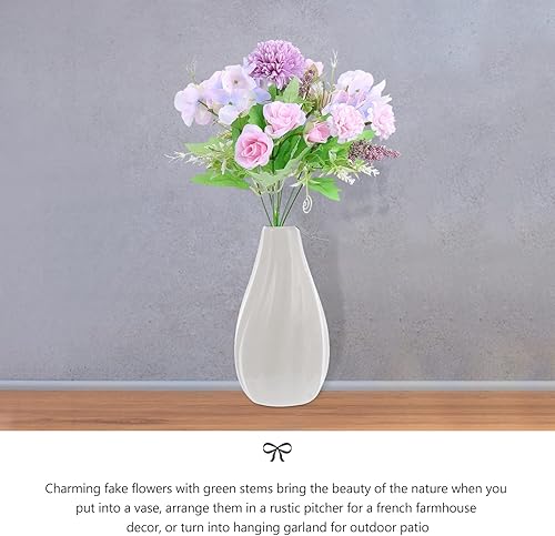 Miniatura 9 de Amosfun 1 unidad para arreglos para el hogar rústico centro de fotografía morado cocina fotos falsas y comedor accesorios de tela de San Valentín