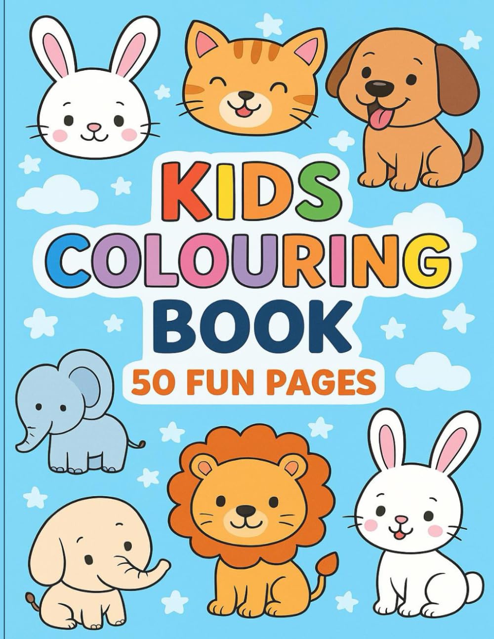 Kids Colouring Book 50 fun pages