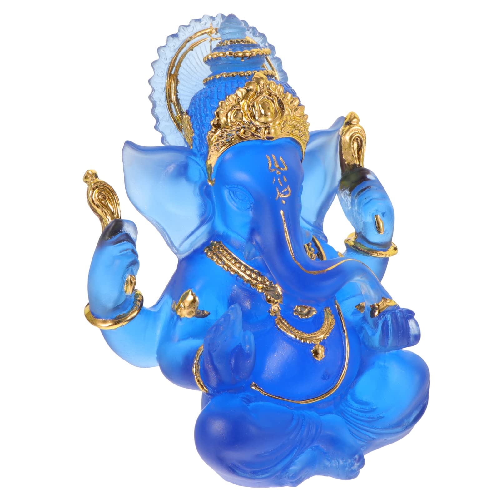 Amazon.co.jp: HEALLILY ガネーシャ像ganpati象の象牙の彫刻ヒンズー 