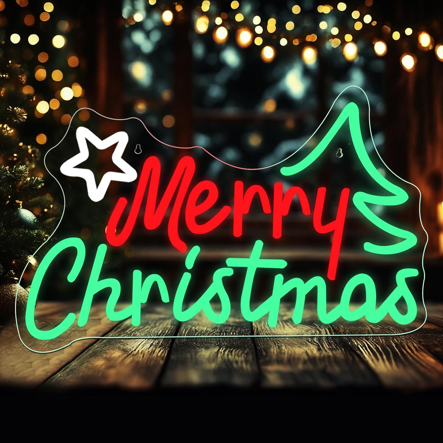 Merry Christmas Neon Sign Christmas LED Signs Dimmable Neon Light Signs Wall Decor Merry Christmas Light Up Sign for Xmas Party Neon Wall Signs Decor Gifts