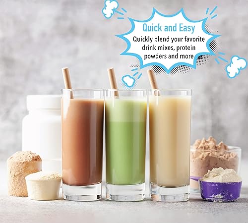 Miniatura 6 de Elementi Varita espumadora de leche (pilas incluidas)  Batidor de Matcha eléctrico  Mezclador de bebidas para batidos de proteínas  Varita