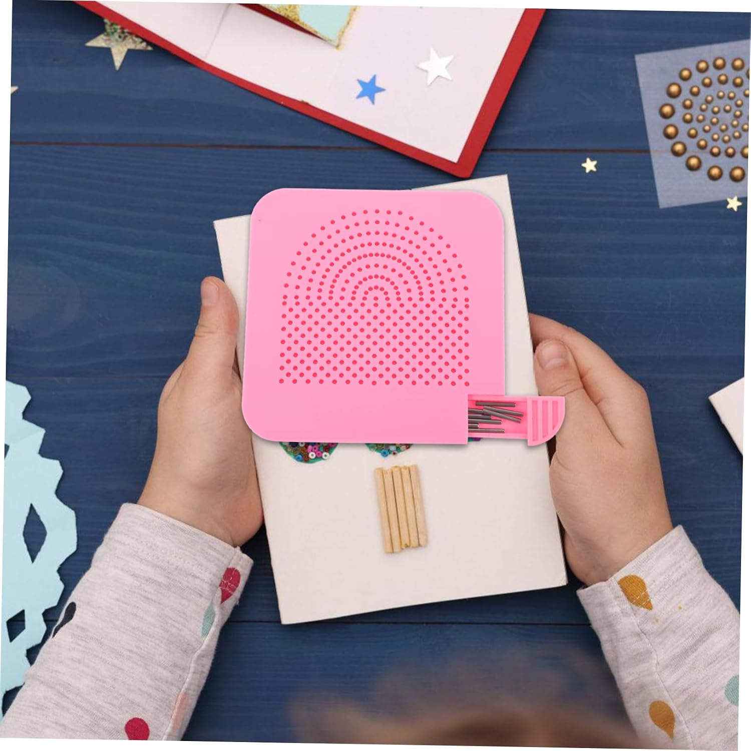 OFFIGAM Paper Crafting Quilling Board Paper Craft Winder Easy Storage for Card Decorations