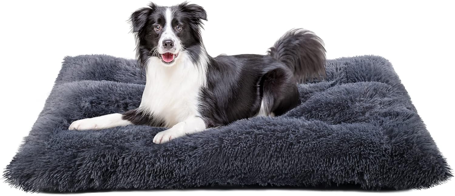Baodan Dog Bed Washable, Large Dog Crate Bed Fluffy Calming, Dog