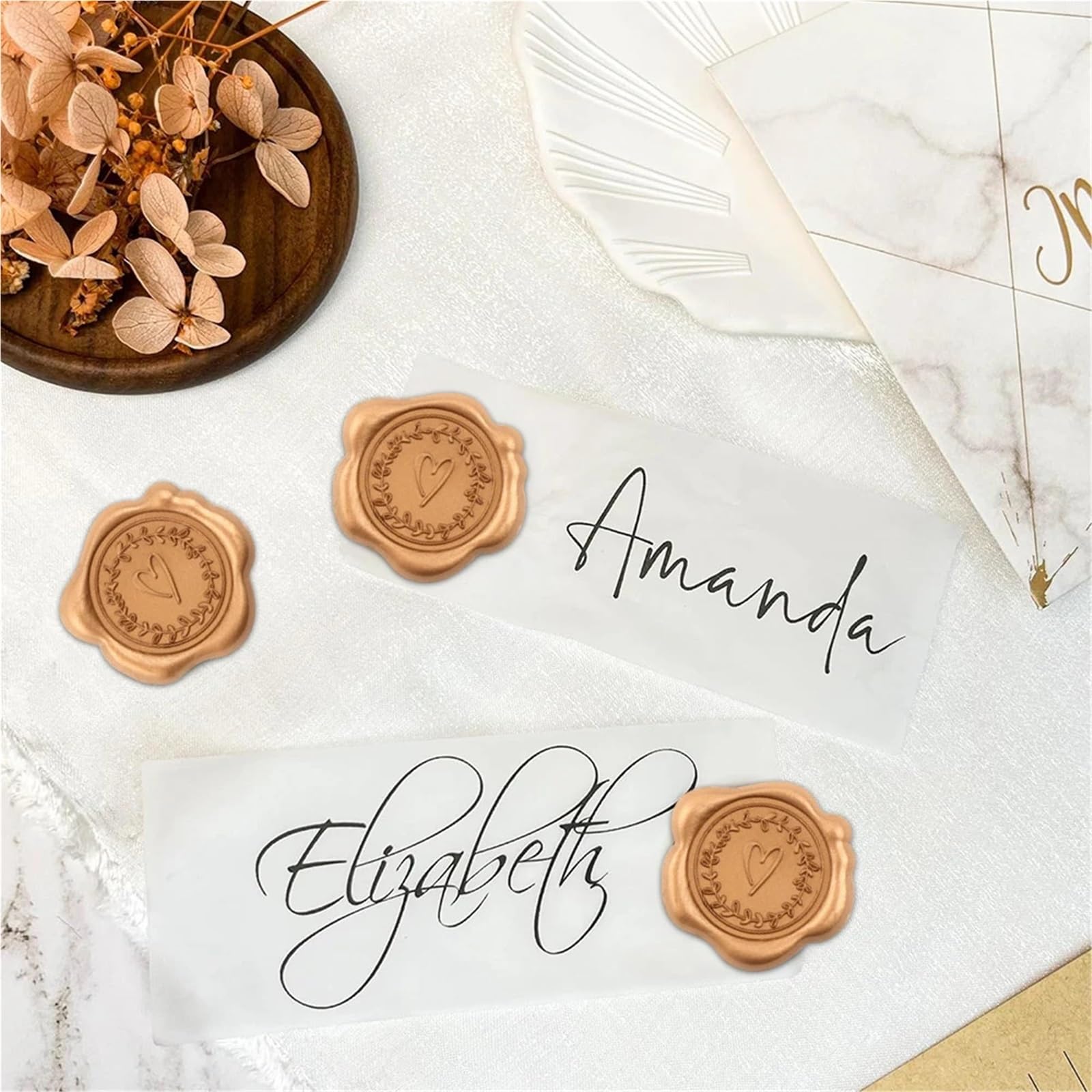 Adesivi con sigillo di ceralacca | Multicolor 25/50/75 pezzi for matrimonio: buste autoadesive con motivo a cuori in rilievo(Bronze 75pcs)