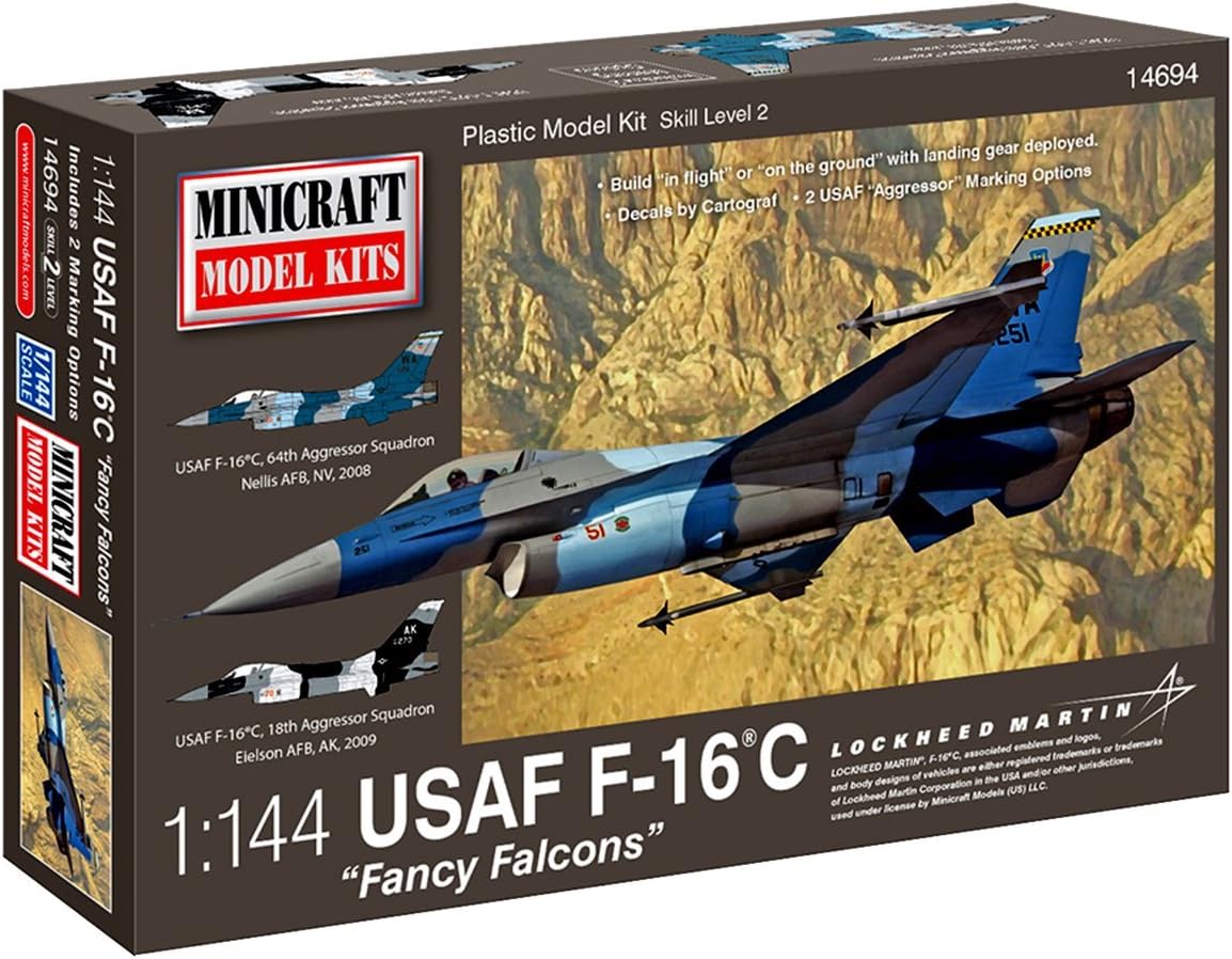 Minicraft Models 1:144 Scale USAF F-16C Fancy Falcons Model Kit