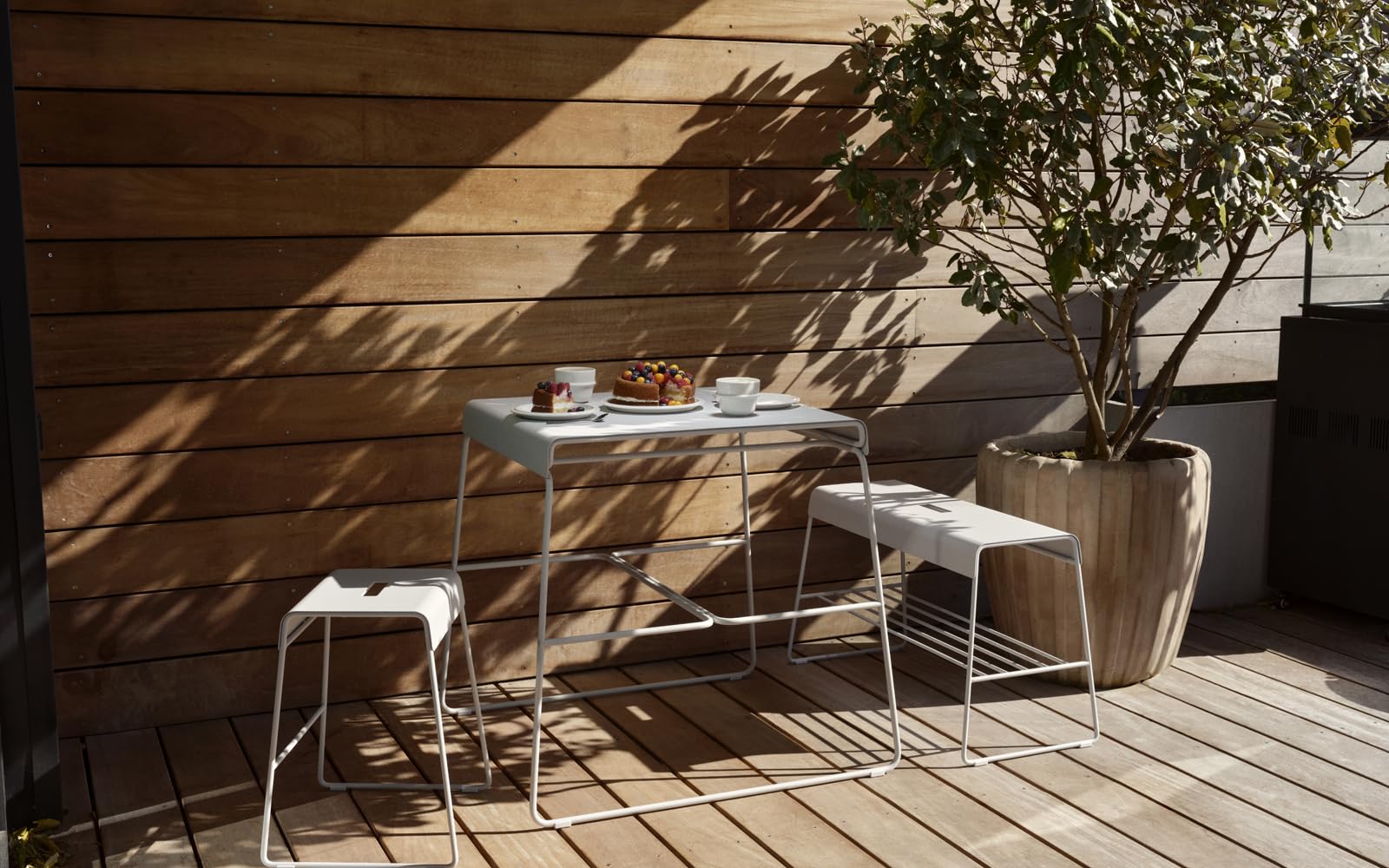 ZONE DENMARK A-Stool Outdoor Tabouret 38,5 x 34 x 45 cm Gris Clair