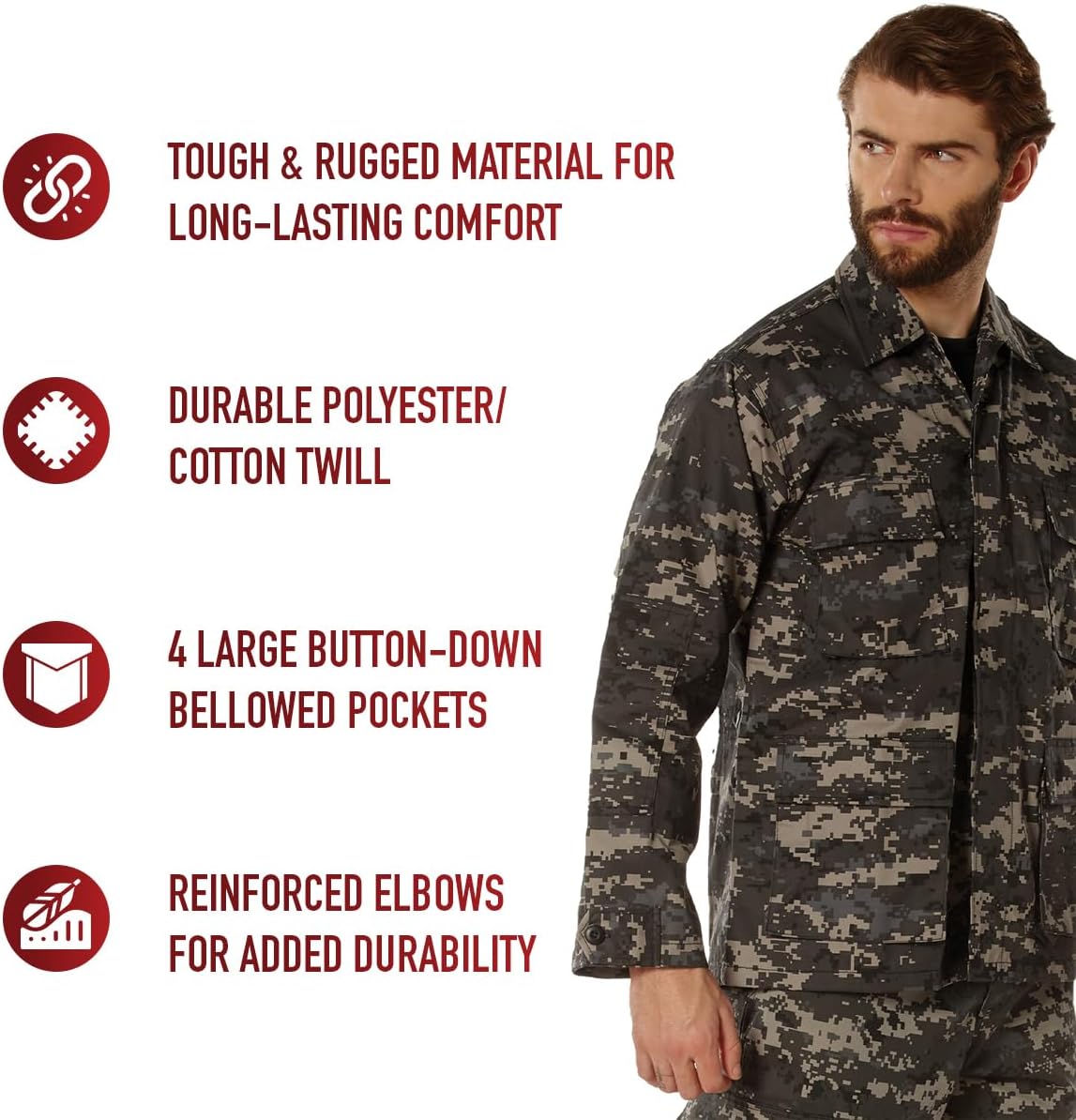 Rothco Color Camo BDU Shirt Military Shirt - Image 5