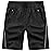TBMPOY Men\'s Hiking Shorts Quick Dry Athletic Gym Workout Short with Zipper Pockets Black XXL