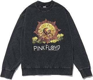 NMNMNM Men's Hoodie Pink Floyd Rock Loose Crewneck Sweater Unisex Sweater Sports Sweatshirt (S-Xl)