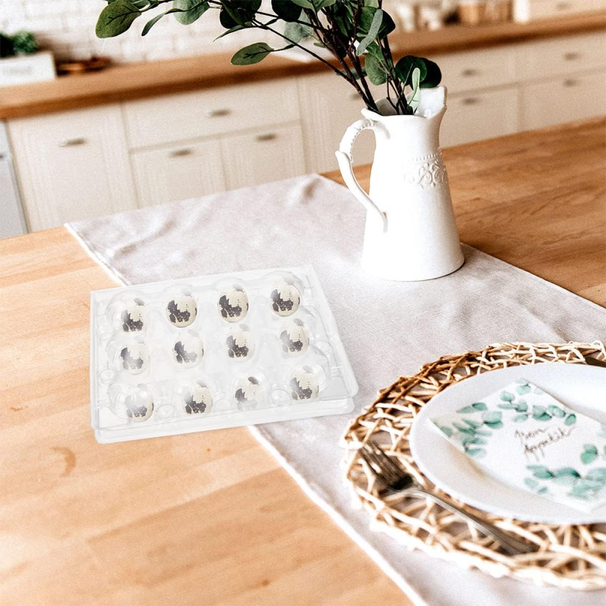 Quail Egg Holders 12 Count Plastic Quail Egg Trays Storage Box Break-resistant for Kitchen