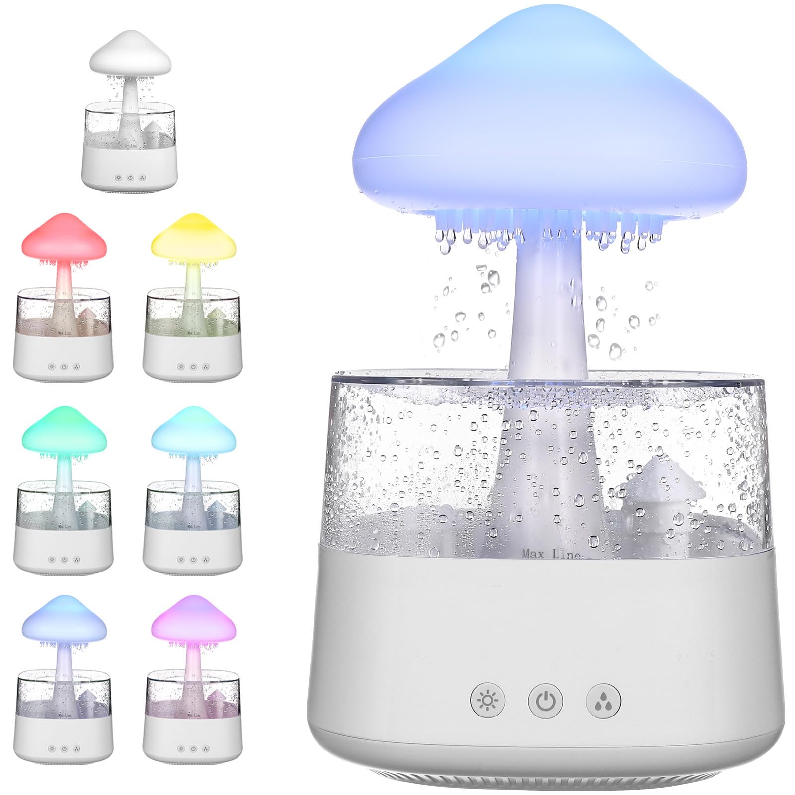 TOYANDONA Weißer Luftbefeuchter und Aroma Diffuser mit 450ml Kapazität Wolkenförmiges Design USB c Betrieb Weißes Nachtlicht für Schlafzimmer und Büro