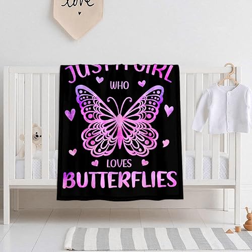 Miniatura 7 de Manta de mariposa rosa ultra suave de franela polar para sofá, regalos de mariposas para mujeres y niñas, 80 x 60 pulgadas