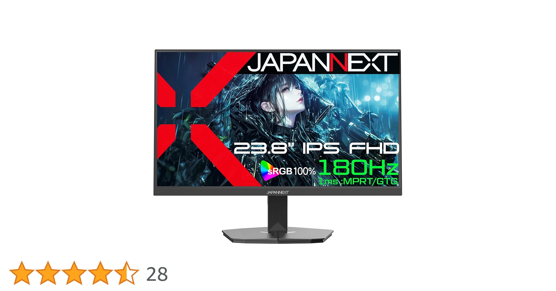 JAPANNEXT ゲーミングモニター　23.8 JN-Ei238G180F ECサイト限定】JAPANNEXT 23.8インチ IPSパネル搭載 180Hz対応 フルHD