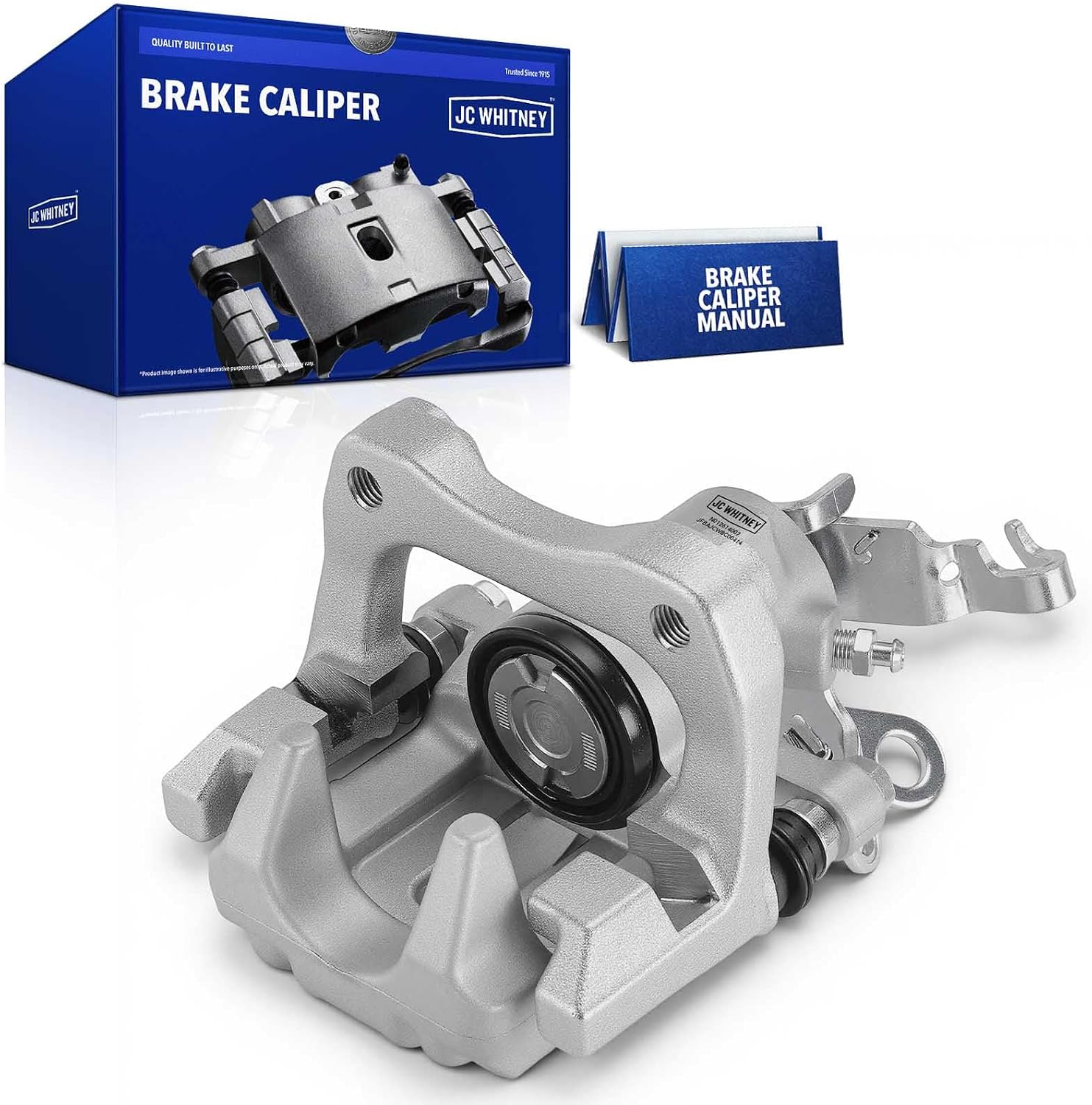 JC Whitney JFBAJCWBC00414 Rear Right Brake Caliper Assembly with Bracket - Compatible with Volkswagen Jetta 2012-2018, Golf 2011, Beetle 2013-2019, Audi A3 2010-2013