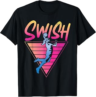 Basketball Bball Retro 90s 80s Swish T-Shirt
