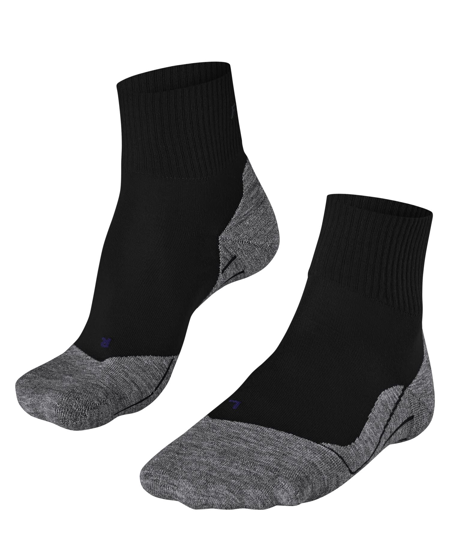FALKE Men's TK5 Wander Cool Short M Sso Lyocell Functional Yarn Thin Anti-Blister 1 Pair Hiking Socks, Black Black-Mix 3010, 11-12.5