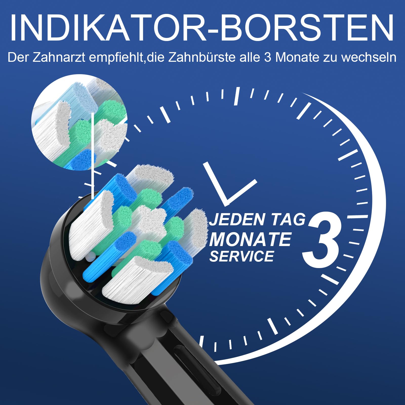 10 testine di ricambio compatibili con Oral B IO, spazzolini elettrici compatibili con Oral B iO 2/3/4/5/6/7/8/9/10 (Nero/Bianco)