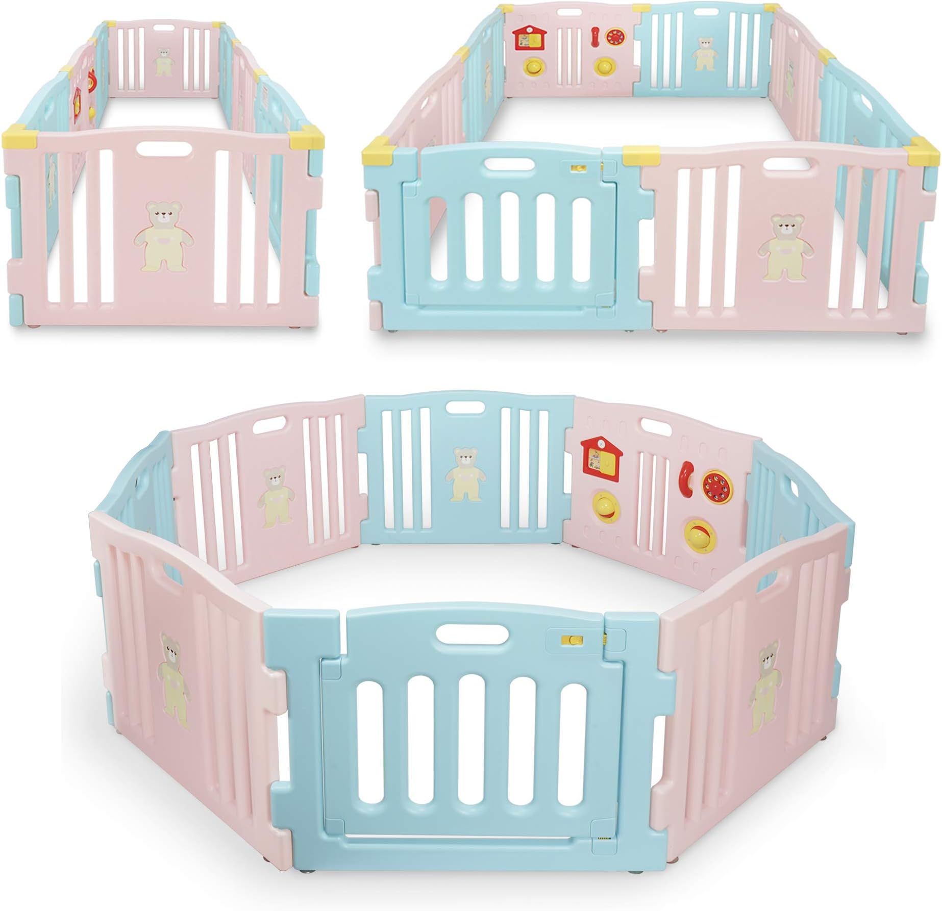 Amazon.com : Baby Care Play Mat Funzone Play Pen - Extra Large Baby Play Yard - Play Pen for ...