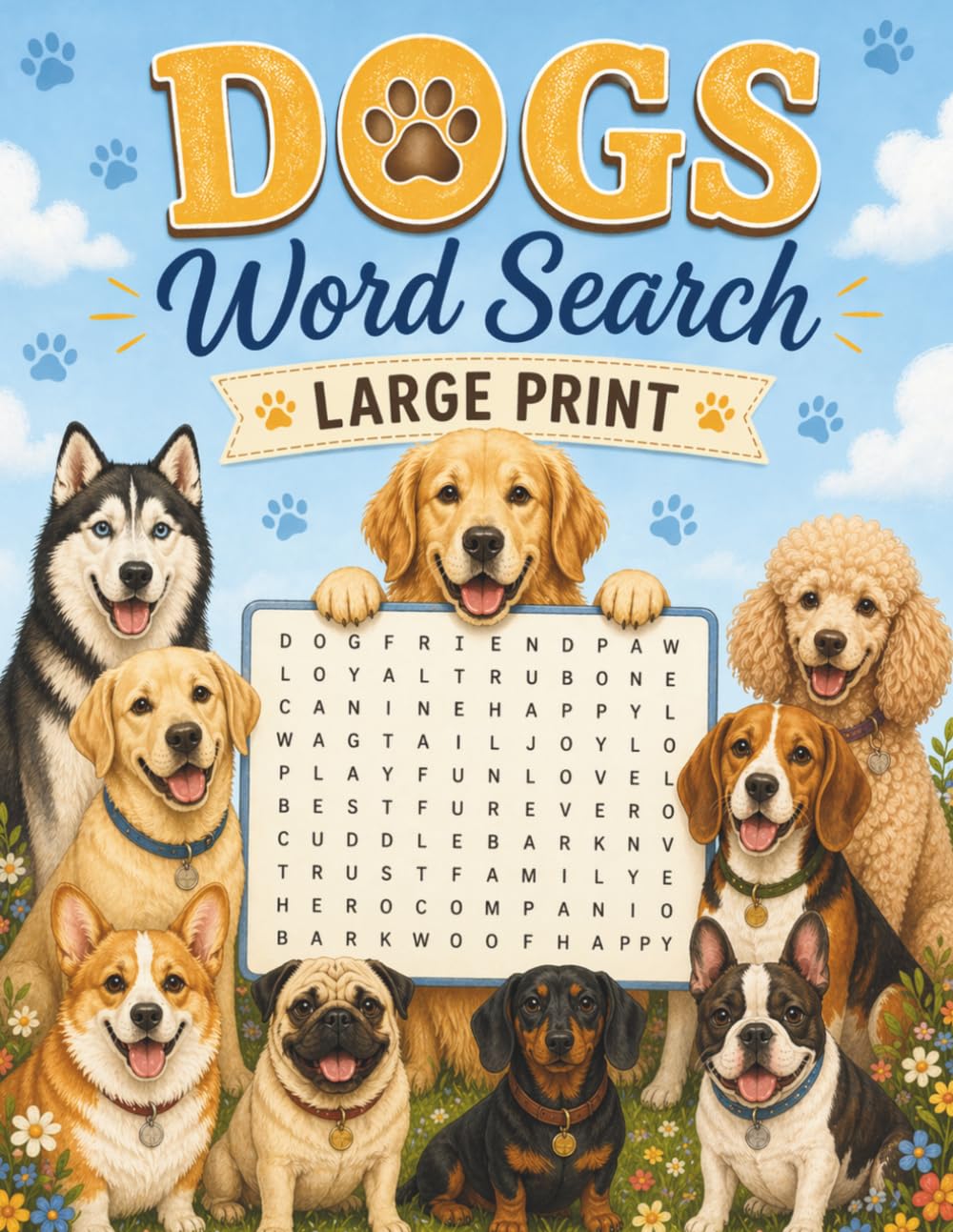 Dog Lovers Large Print Word Search Book for Adults and Seniors: 100 Large Print Puzzles Celebrating Dog Breeds, Puppies, and Everyday Canine Life — A ... Parents (Large Print Puzzle Books for Adults)