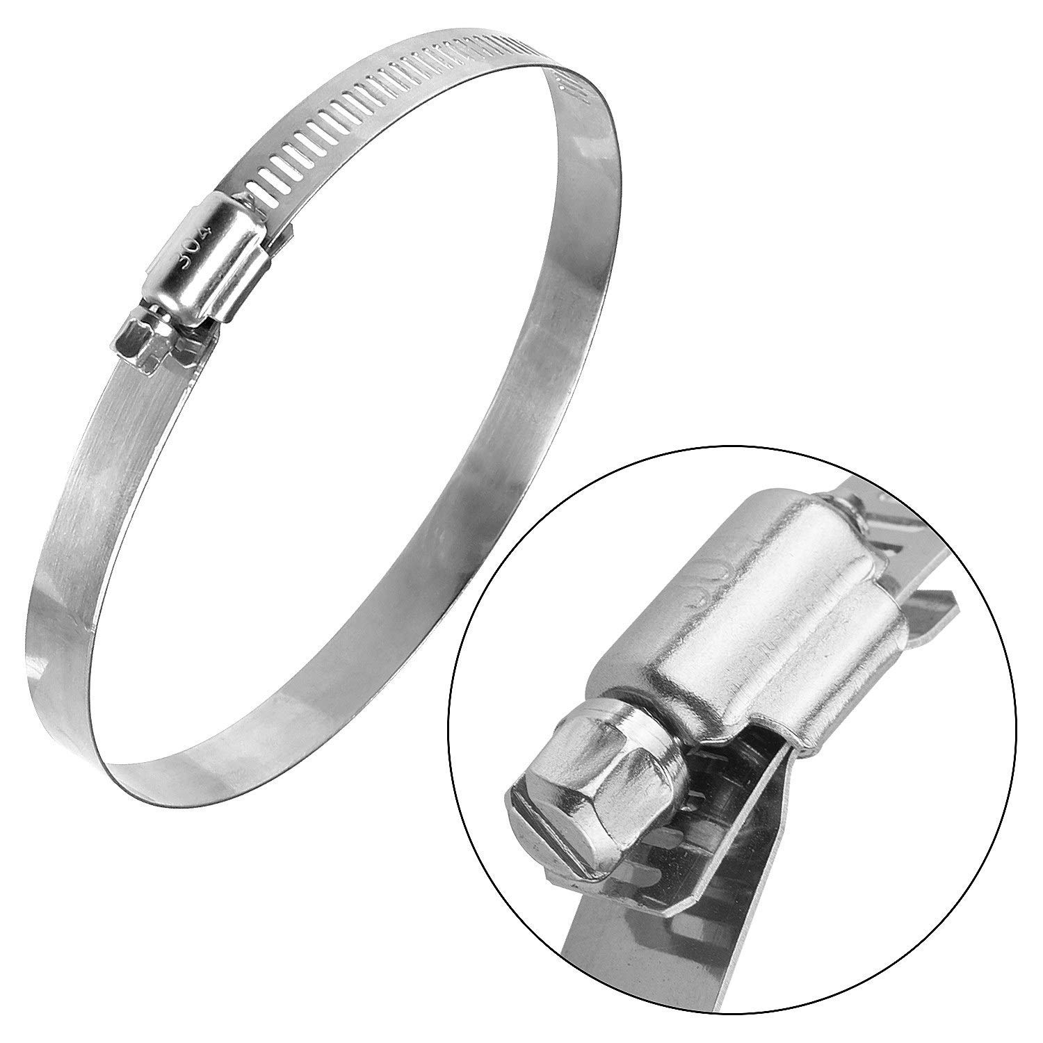 Duct Hose 5 Inch 16 Feet Non-Insulated Flexible Air Aluminum Foil Ducting Dryer Vent Hose with 2 Screw Stainless Steel Clamps Great for HVAC Duct, Air Duct: Industrial & Scientific