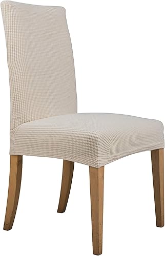 Miniatura 2 de Everest Supply Paquete de 4 fundas para silla de comedor, poliéster, elastano, tela jacquard estirable para uso comercial, para alquileres y uso