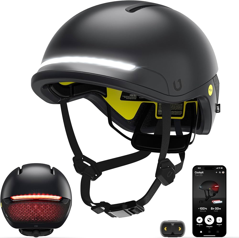 Amazon.com : UNIT 1 FARO Smart Helmet | MIPS | Lights | Bicycle 