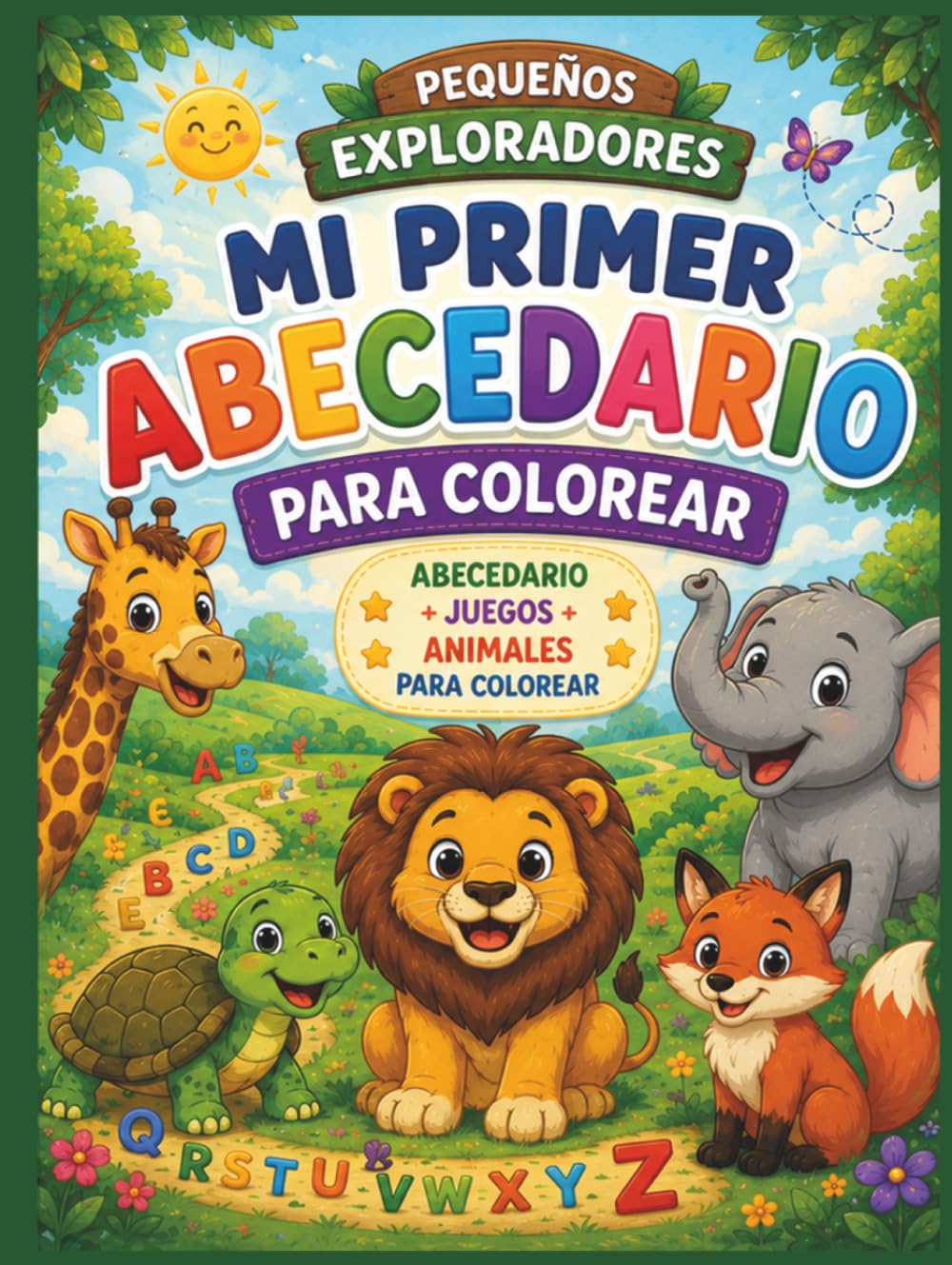 Pequeños Exploradores Mi Primer Abecedario de Animales para Colorear