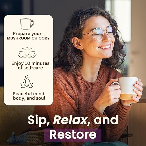 Miniatura 6 de SAYUU Mezcla de achicoria de hongos  Alternativa de café sin cafeína con melena de león, reishi, cola de pavo  Apoya la digestión, la concentración