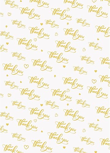 BOXOB 30 piezas de papel de seda dorado de agradecimiento para manualidades, graduación, cumpleaños, Acción de Gracias