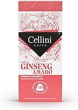 Cellini Caffè Ginseng Amaro Capsules Compatible with Nespresso* - 100 pcs | Ginseng Coffee Without Added Sugar