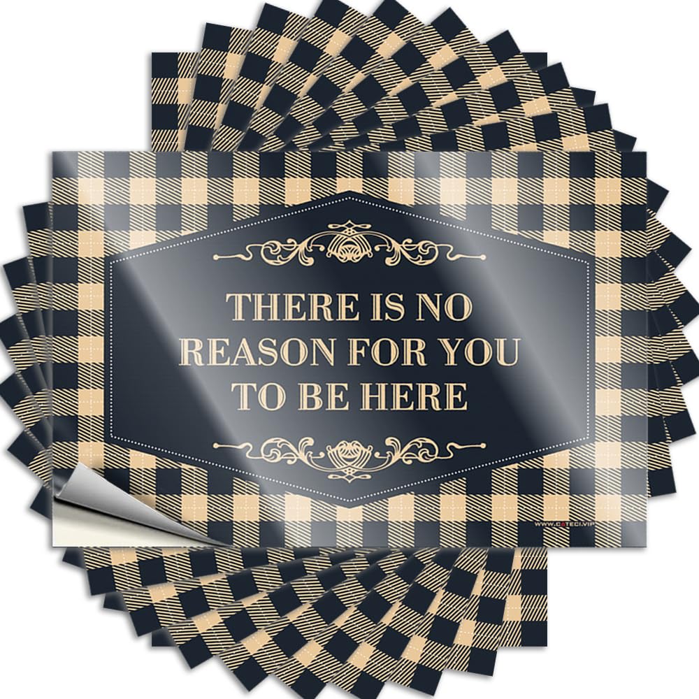 Sticker - Happy Garage There is No Reason for You to Be Here for Taupe Must(6X9CM)
