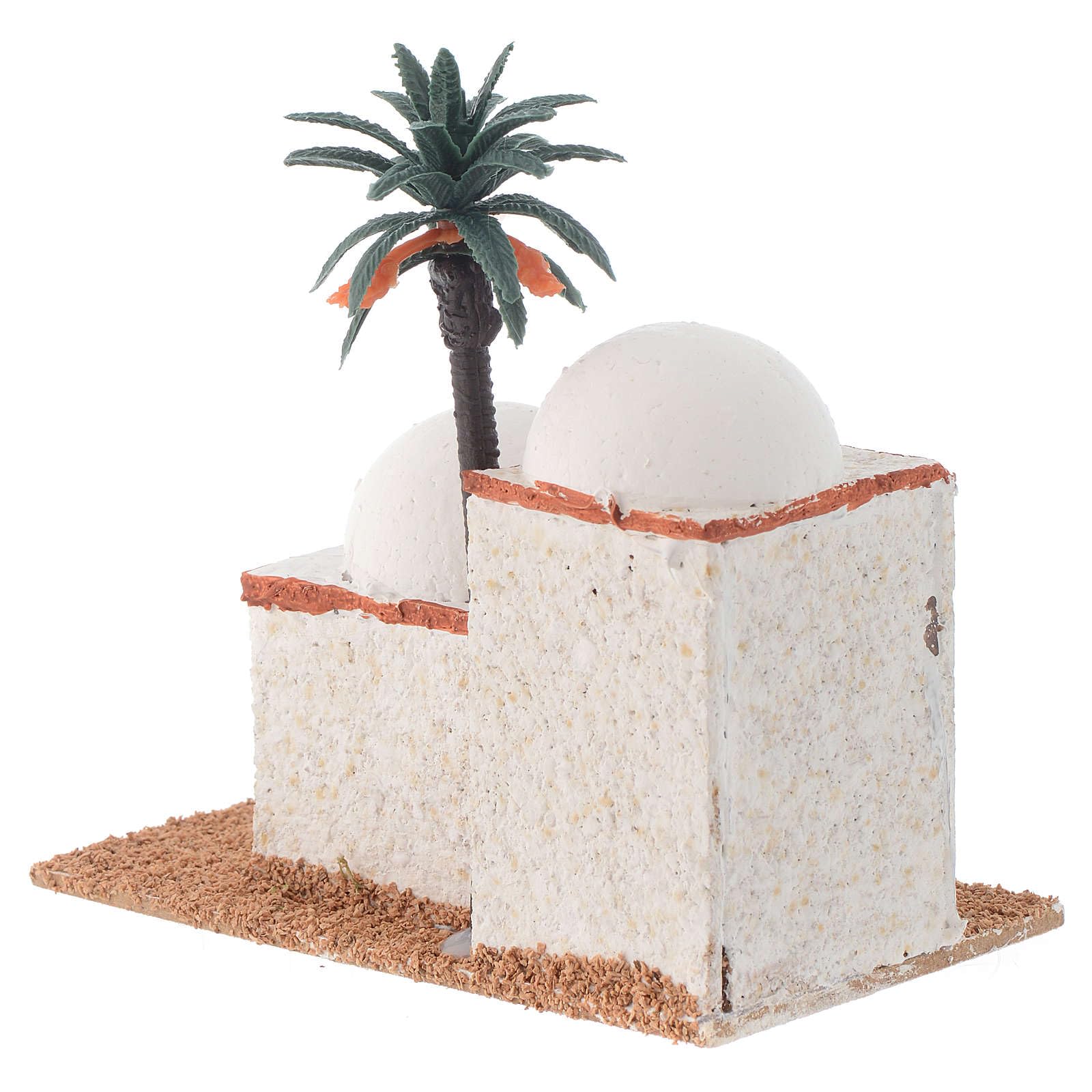 Holyart Arabisches Haus mit Palme 13x12x7cm für Krippe