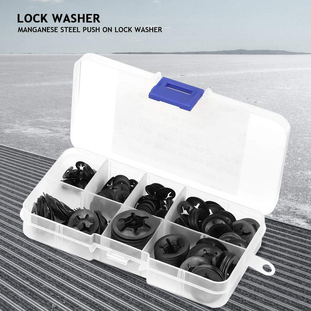 Push On Retaining Washers 3mm 4mm 5mm 6mm 8mm 10mm 12mm 260PCS Star ...