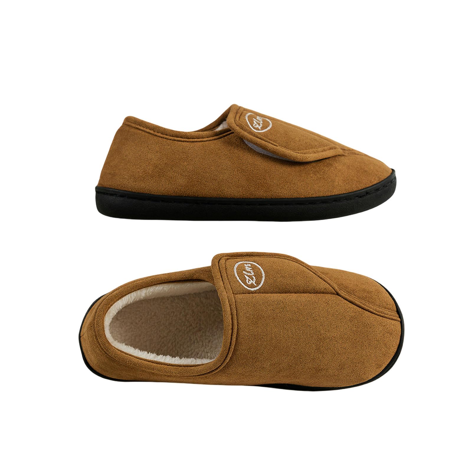 Pantofole Pannelli di Cotone Senza Slip Interni Caldi Invernali più Velluto E Scarpe di Cotone in Esterno Addensate-nero-36-37