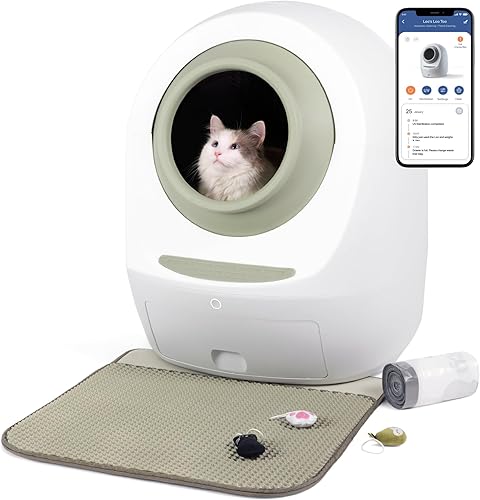 Leo's Loo Too by Casa Leo - Caja de arena automática para gatos autolimpiante sin ensuciar, incluye filtro de carbón, escala integrada, aplicación Leo's Loo Too by Casa Leo - Caja de arena automática para gatos autolimpiante sin ensuciar, incluye filtro de carbón, escala integrada, aplicación