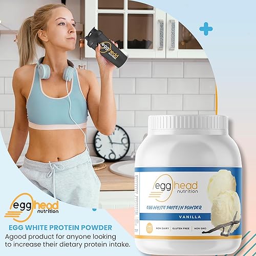 Miniatura 3 de Proteína de clara de huevo - 0.85 oz (gramos) 3.3 libras, sin lácteos, sin gluten, sin OMG, fabricado en los Estados Unidos (vainilla)