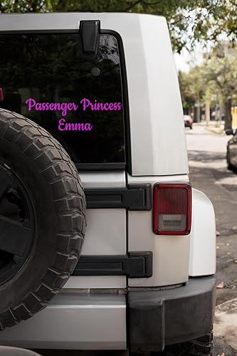 Miniatura 2 de VulgrCo Design Your Own Passenger Princess - Calcomanía de vinilo personalizada, letras iniciales, monograma, ventanilla de coche, regalo, placa