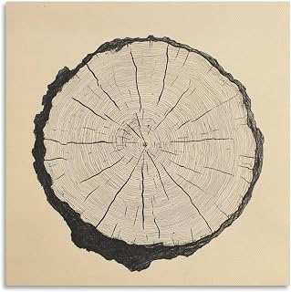zxxpensy Vintage Tree Trunk Wall Art Poster Trendy Canvas Print Modern Painting Aesthetic Picture for Living Room Farmhouse Decor 16x16inch(40x40cm) Color-2